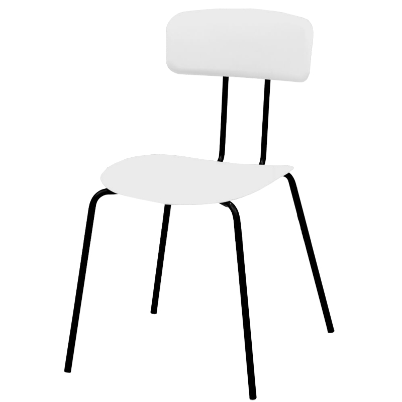 Стул Tyler Loft Stool White Белый Черный Стул Tyler Loft Stool White Белый Черный в Костроме | Loft Concept