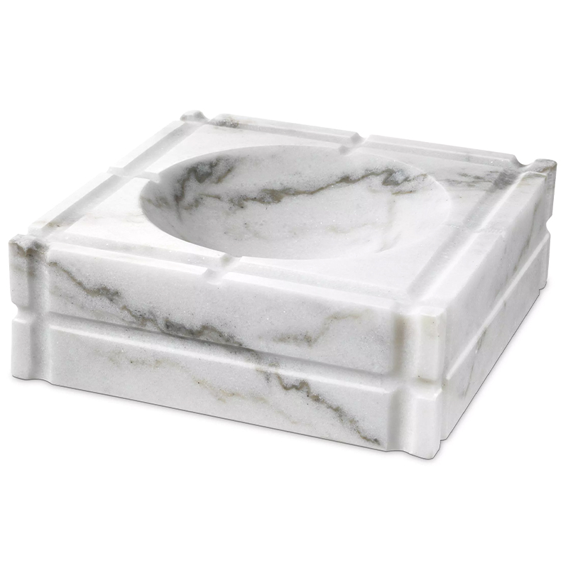 Пепельница Eichholtz Ashtray Nestor White Белый Мрамор Bianco Пепельница Eichholtz Ashtray Nestor White Белый Мрамор Bianco в Костроме | Loft Concept