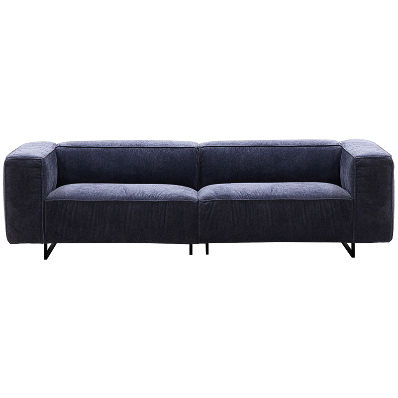 Диван Bastien Soft Dark Blue Sofa Темно-синий Черный Диван Bastien Soft Dark Blue Sofa Темно-синий Черный в Костроме | Loft Concept