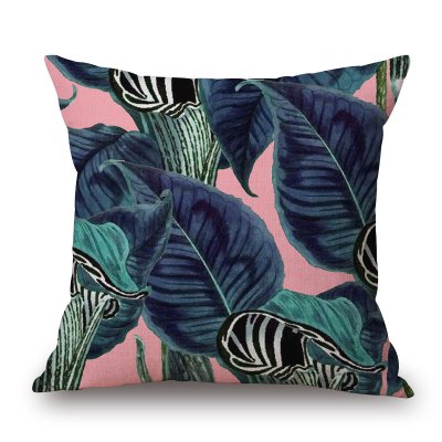 Декоративная подушка Tropics #2 Розовый пастельный Зеленый Декоративная подушка Tropics #2 Розовый пастельный Зеленый в Костроме | Loft Concept