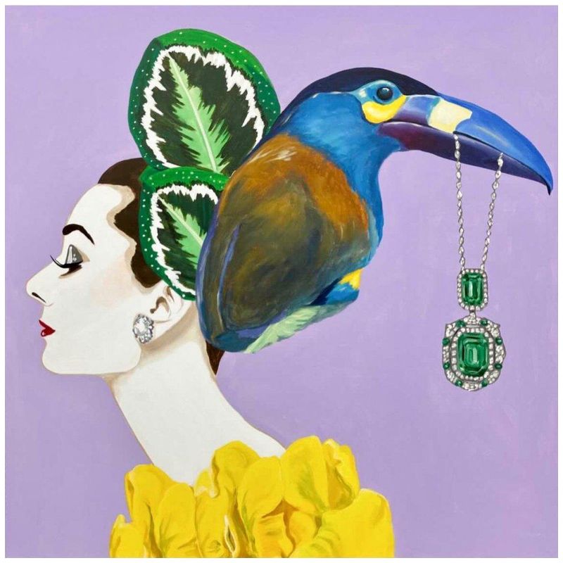 Картина Audrey with Blue Toucan Headdress Мульти Картина Audrey with Blue Toucan Headdress Мульти в Костроме | Loft Concept