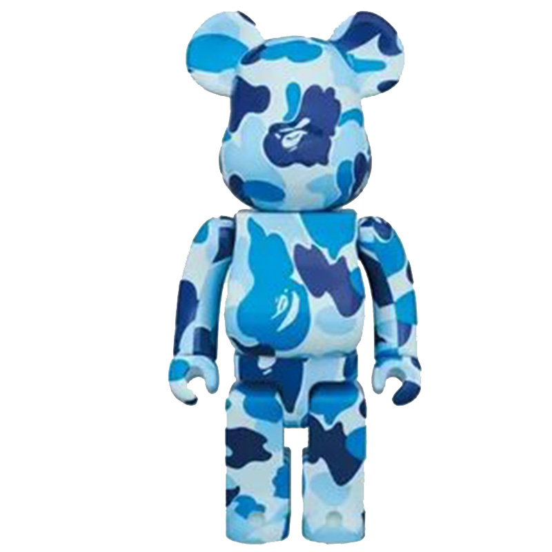 Статуэтка Bearbrick Camouflage Blue Синий Голубой Статуэтка Bearbrick Camouflage Blue Синий Голубой в Костроме | Loft Concept