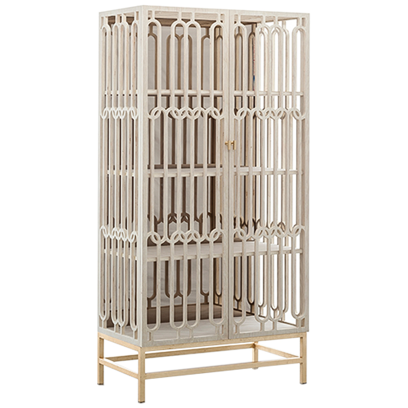Шкаф CHLOE ARMOIRE Белый дуб Латунь Шкаф CHLOE ARMOIRE Белый дуб Латунь в Костроме | Loft Concept