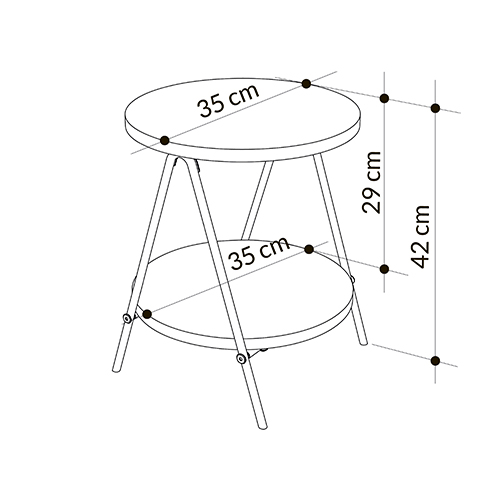Стол приставной с 2-мя круглыми столешницами цвета антрацит ESSEL SIDE TABLE ANTHRACITE Стол приставной с 2-мя круглыми столешницами цвета антрацит ESSEL SIDE TABLE ANTHRACITE в Костроме