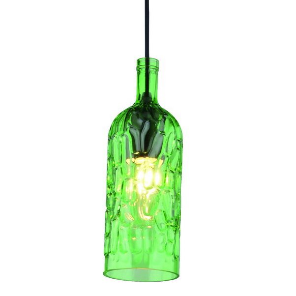 Подвесной светильник Geometry Glass Green Bottle Pendant Зеленый Подвесной светильник Geometry Glass Green Bottle Pendant Зеленый в Костроме | Loft Concept