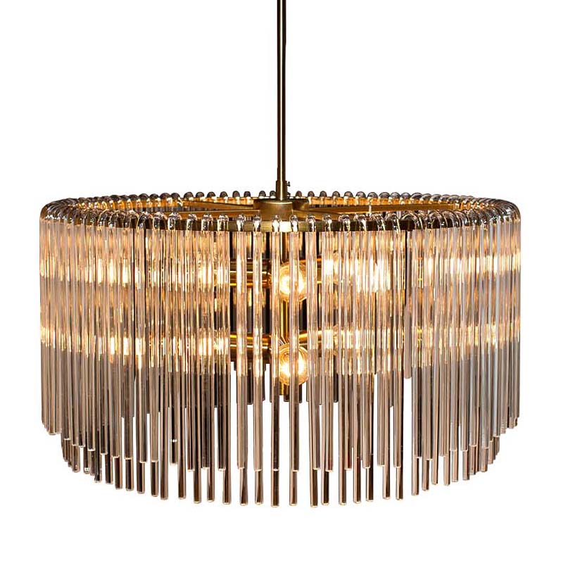 Люстра Hexagon Tube Light Suspensions Circle gold Золотой Люстра Hexagon Tube Light Suspensions Circle gold Золотой в Костроме | Loft Concept