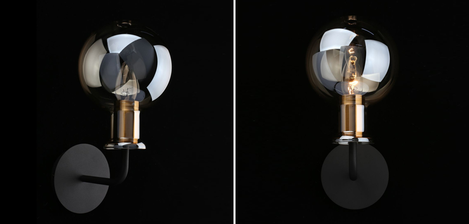 Бра c дымчатым стеклом Champagne Glasss Бра c дымчатым стеклом Champagne Glasss - Loft-Concept в Костроме