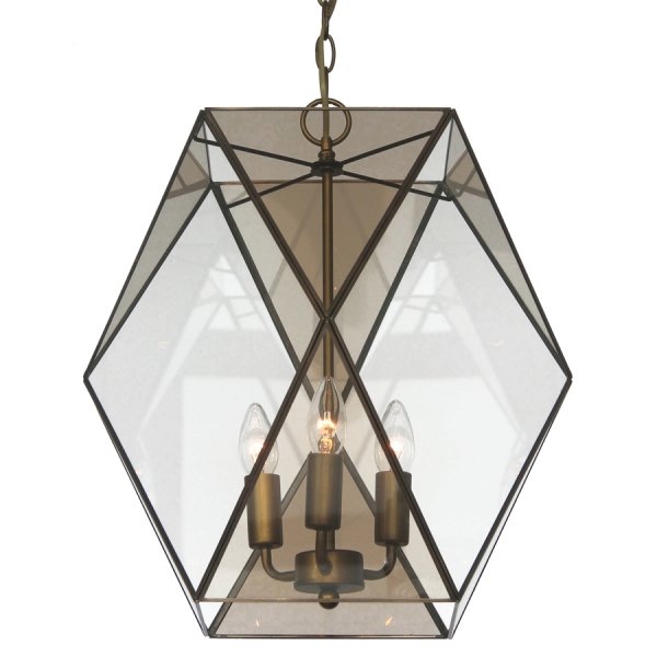 Подвесной светильник Rombius Pendant large III brandy glass Темная бронза винтаж Подвесной светильник Rombius Pendant large III brandy glass Темная бронза винтаж в Костроме | Loft Concept