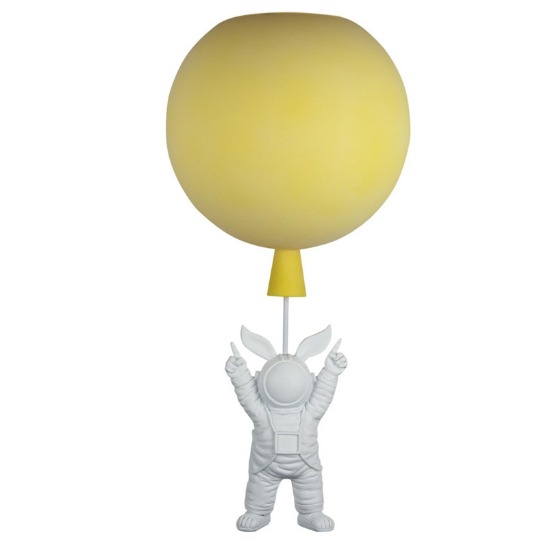 Потолочный светильник Cosmonaut yellow ball Белый Желтый Потолочный светильник Cosmonaut yellow ball Белый Желтый в Костроме | Loft Concept