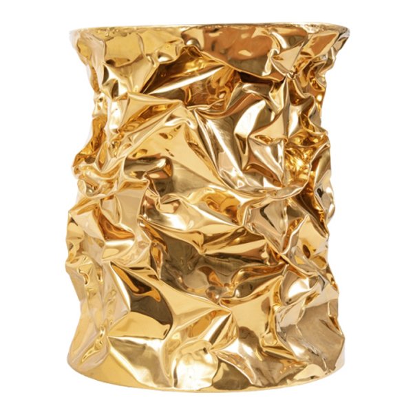Приставной столик Stool Gold Crumpled Paper Приставной столик Stool Gold Crumpled Paper в Костроме | Loft Concept