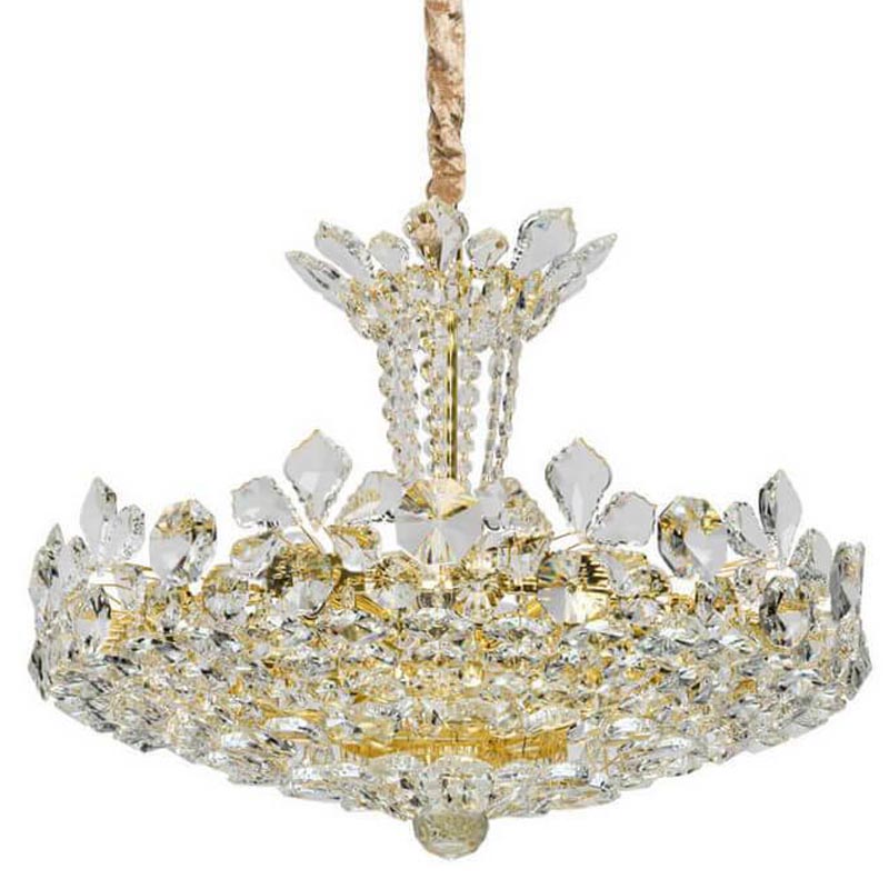 Люстра Griselda Crystal Chandelier gold Золотой Прозрачный Люстра Griselda Crystal Chandelier gold Золотой Прозрачный в Костроме | Loft Concept