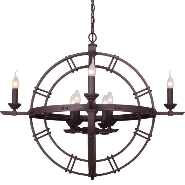 Люстра Rust Round Chandelier Коричневый Люстра Rust Round Chandelier Коричневый в Костроме | Loft Concept