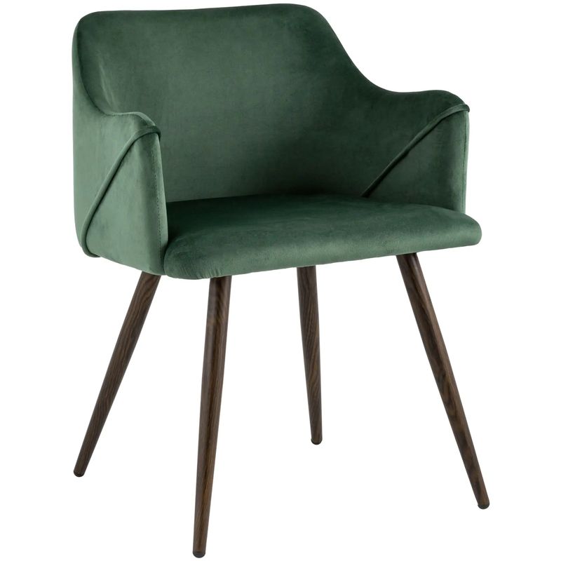 Стул Monarch Chair Зеленый Велюр Зеленый Коричневый Стул Monarch Chair Зеленый Велюр Зеленый Коричневый в Костроме | Loft Concept