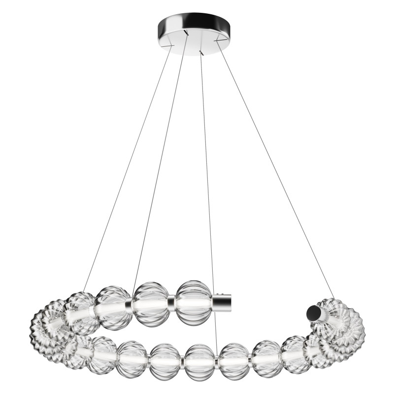 Светильник кольцо со стеклянными шарами Balls Lamp Хром Светильник кольцо со стеклянными шарами Balls Lamp Хром в Костроме | Loft Concept