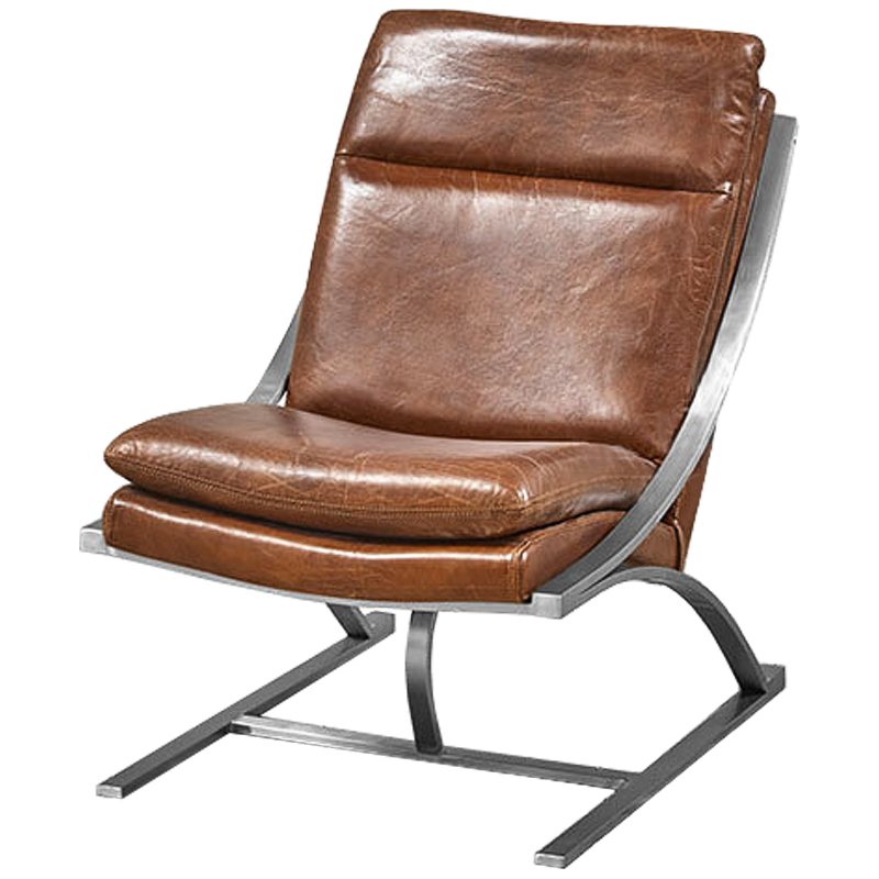Кресло Martino Chair Коричневый Нержавеющая сталь Кресло Martino Chair Коричневый Нержавеющая сталь в Костроме | Loft Concept