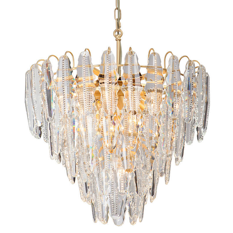 Люстра Maogan Textured Chandelier Золотой Прозрачный (Transparent) Люстра Maogan Textured Chandelier Золотой Прозрачный (Transparent) в Костроме | Loft Concept