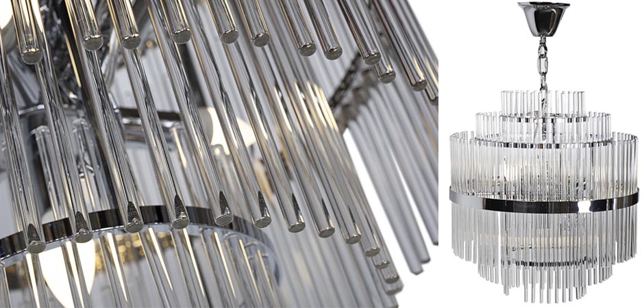 Люстра Hexagon Tube Light Multi-Tiered Chandelier Люстра Hexagon Tube Light Multi-Tiered Chandelier - Loft-Concept в Костроме