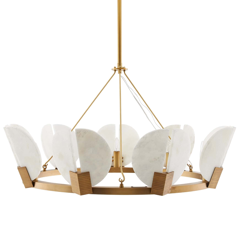 Люстра Arteriors SIERRA CHANDELIER GOLD Золотой Белый Люстра Arteriors SIERRA CHANDELIER GOLD Золотой Белый в Костроме | Loft Concept