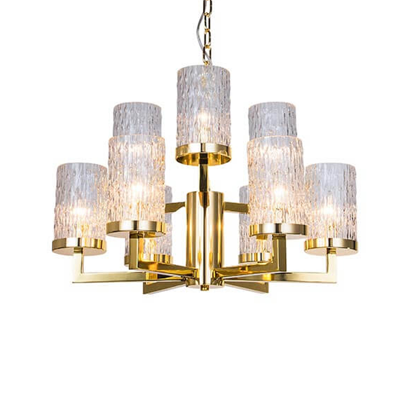 Люстра Kelly Gold Small с Рельефным Стеклом Золотой Люстра Kelly Gold Small с Рельефным Стеклом Золотой в Костроме | Loft Concept