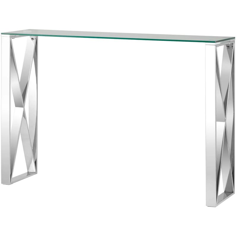Консоль Lannes Collection Silver Серебряный Прозрачное Стекло Консоль Lannes Collection Silver Серебряный Прозрачное Стекло в Костроме | Loft Concept