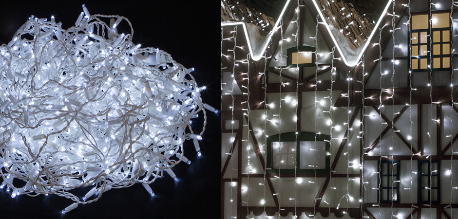 Гирлянда-Занавес с Белым светом - Loft-Concept в Костроме