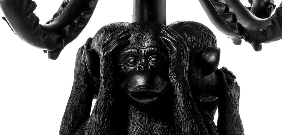 Подсвечник Seletti Giant Burlesque 3 Monkeys Black Подсвечник Seletti Giant Burlesque 3 Monkeys Black - Loft-Concept в Костроме