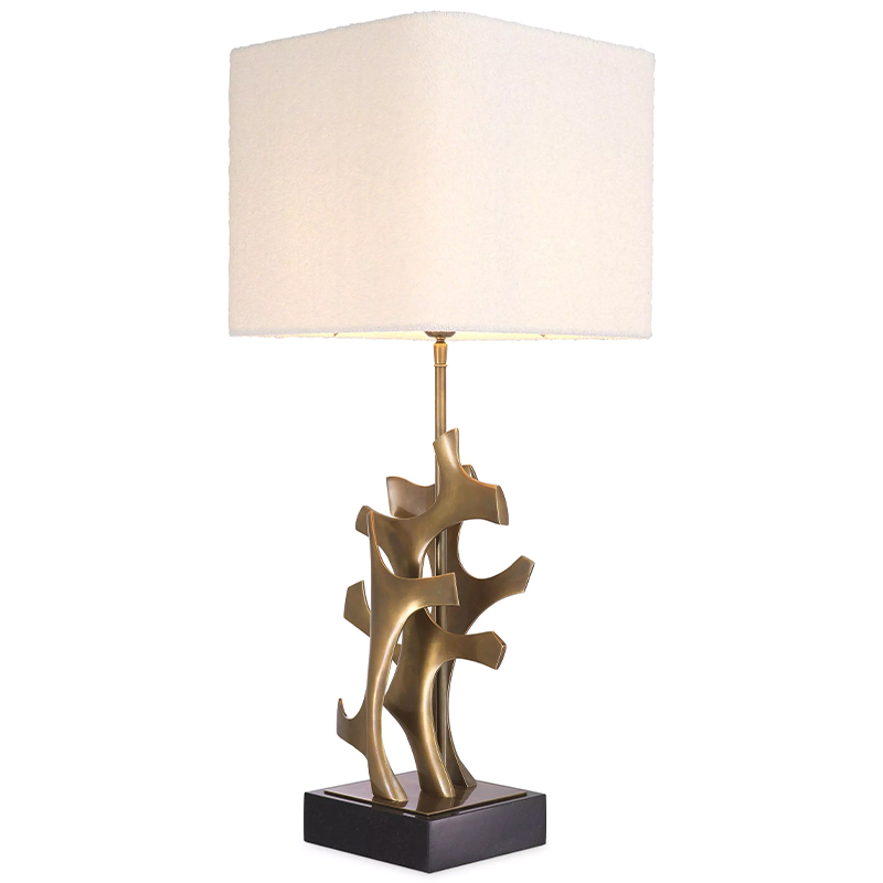 Настольная лампа Eichholtz Table Lamp Agape Brass Белый Латунь Настольная лампа Eichholtz Table Lamp Agape Brass Белый Латунь в Костроме | Loft Concept