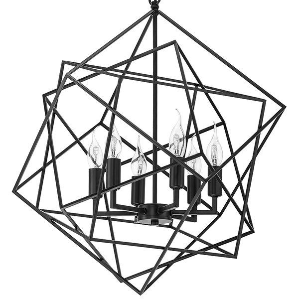 Люстра CUBIST Chandelier Black Черный Люстра CUBIST Chandelier Black Черный в Костроме | Loft Concept