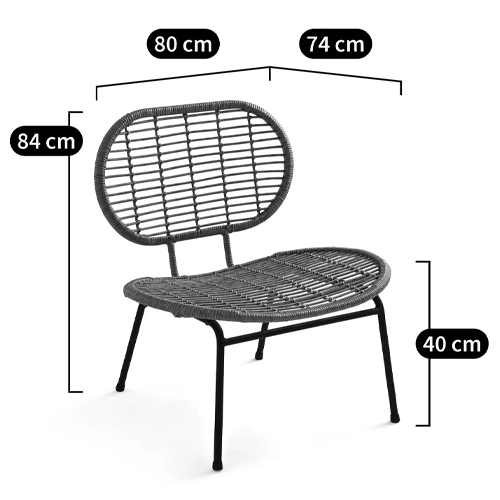 Садовое кресло из искусственного ротанга Mills Rattan Wicker Chair Садовое кресло из искусственного ротанга Mills Rattan Wicker Chair в Костроме