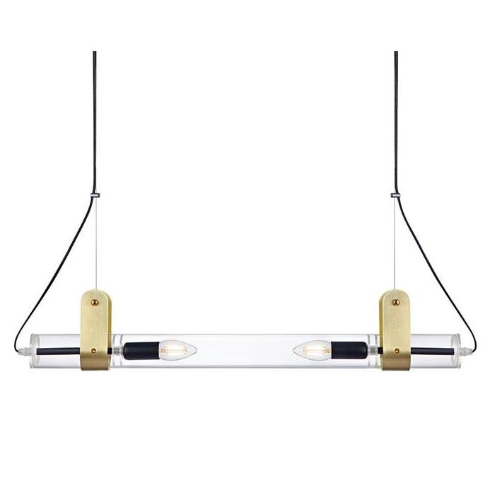 Люстра ReTube Pendant Double Латунь Люстра ReTube Pendant Double Латунь в Костроме | Loft Concept