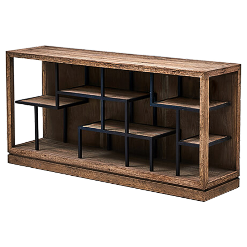 Стеллаж в стиле Лофт Geometric Loft Rack S Коричневый Черный Стеллаж в стиле Лофт Geometric Loft Rack S Коричневый Черный в Костроме | Loft Concept