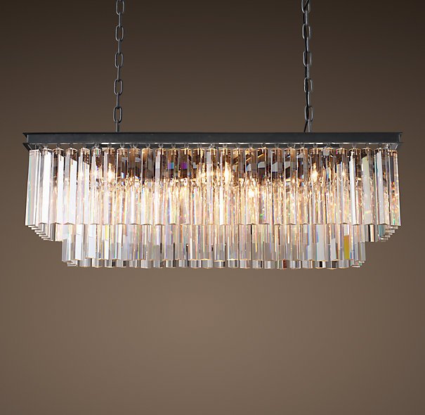 Люстра RH 1920s Odeon Clear Glass Fringe Black iron 90 Черный Люстра RH 1920s Odeon Clear Glass Fringe Black iron 90 Черный в Костроме | Loft Concept