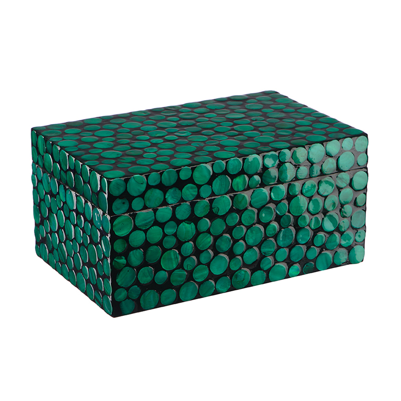 Шкатулка Box Nacre Черный Малахит (зеленый) Шкатулка Box Nacre Черный Малахит (зеленый) в Костроме | Loft Concept