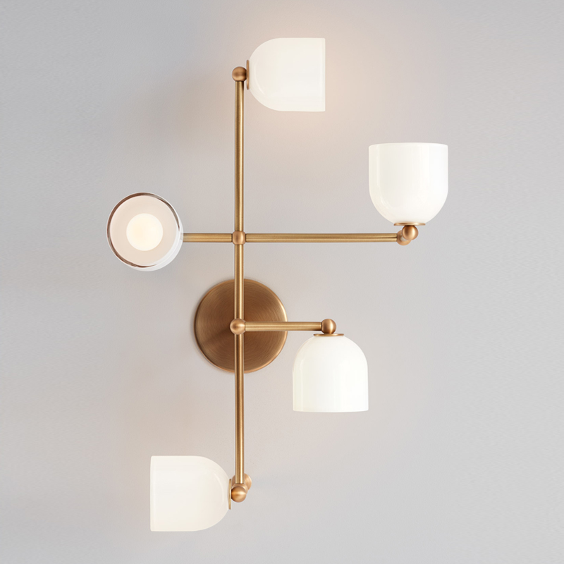 Бра Edie Sconce white Латунь Белый в Костроме | Loft Concept 