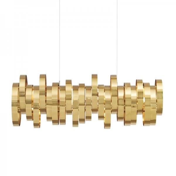 Люстра Brass Belts Chandelier Латунь Люстра Brass Belts Chandelier Латунь в Костроме | Loft Concept