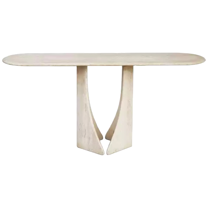 Консоль Isobel Travertine Console Бежевый Консоль Isobel Travertine Console Бежевый в Костроме | Loft Concept