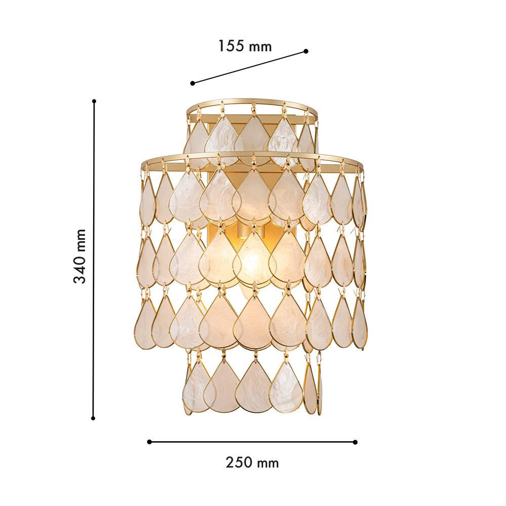 Бра с декором из натуральной морской ракушки Iridescent Light в Костроме