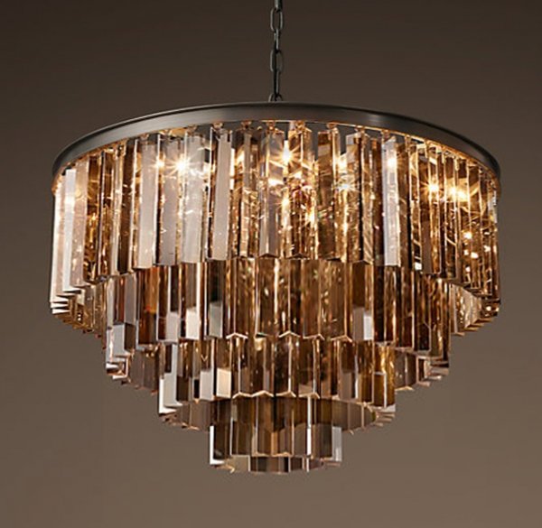 Люстра RH 1920s Odeon Smoke Glass Fringe Chandelier -60 Черный Люстра RH 1920s Odeon Smoke Glass Fringe Chandelier -60 Черный в Костроме | Loft Concept