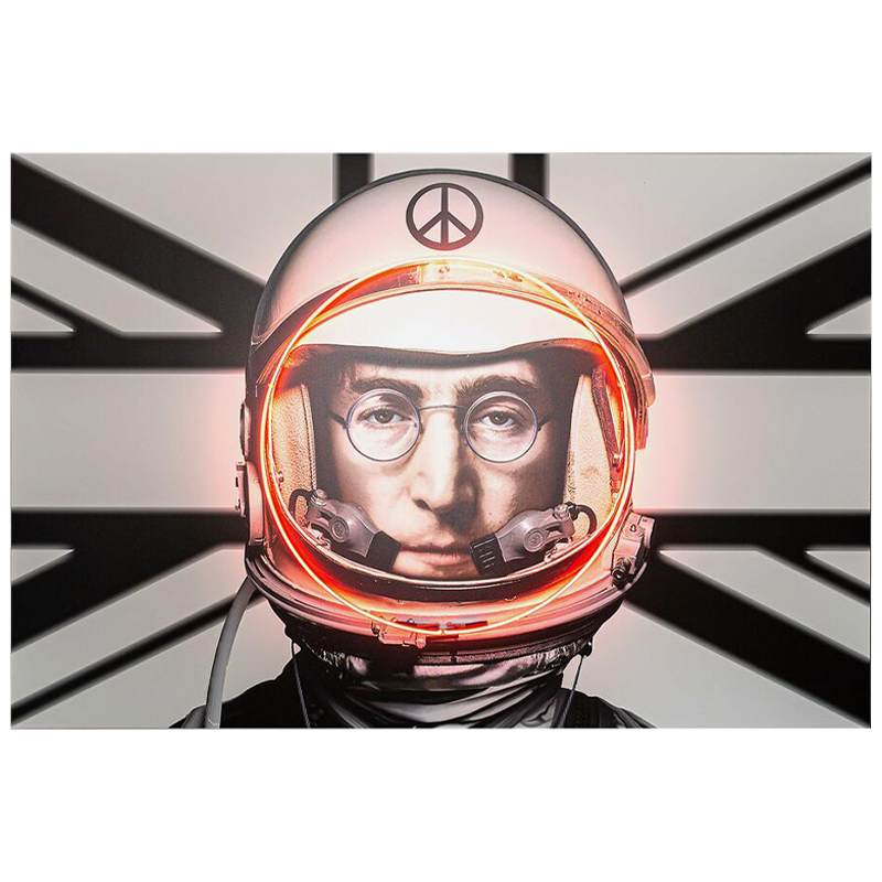 Дизайнерский Неоновый Постер Джон Леннон в Скафандре Lennon Astronaut Мульти Черный Белый Дизайнерский Неоновый Постер Джон Леннон в Скафандре Lennon Astronaut Мульти Черный Белый в Костроме | Loft Concept