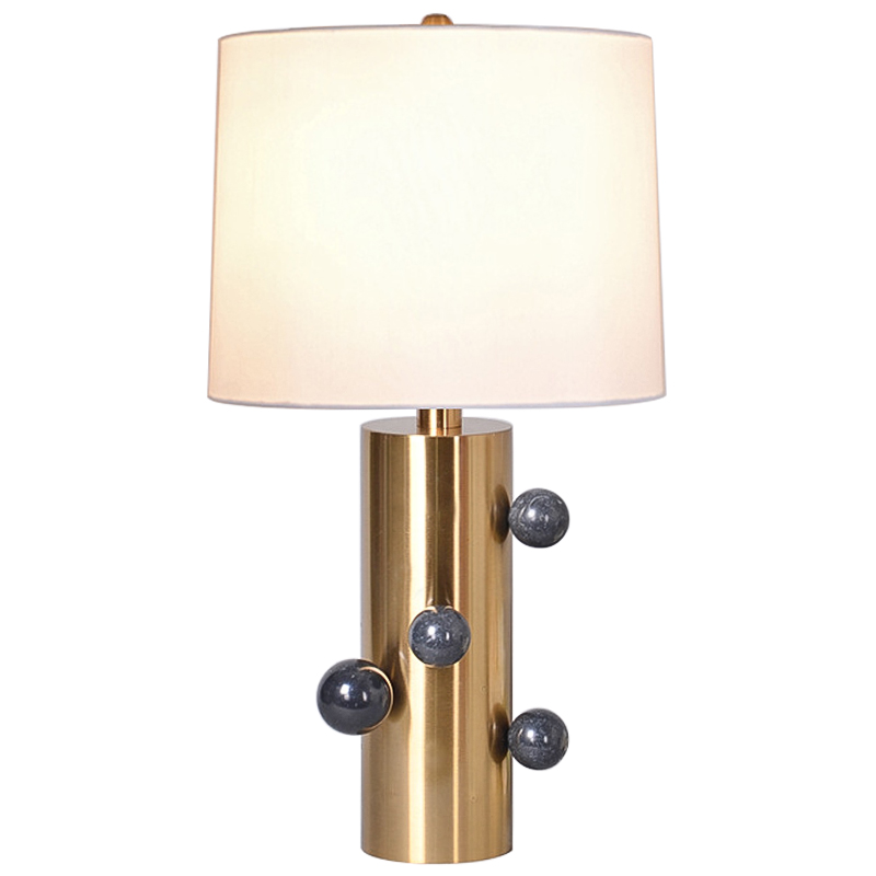 Настольная лампа с абажуром Cantrell Table Lamp Black Бежевый Золотой Черный Настольная лампа с абажуром Cantrell Table Lamp Black Бежевый Золотой Черный в Костроме | Loft Concept