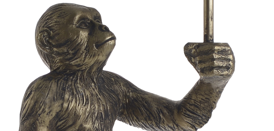 Настольная лампа Monkey with Black Lampshade - Loft-Concept в Костроме