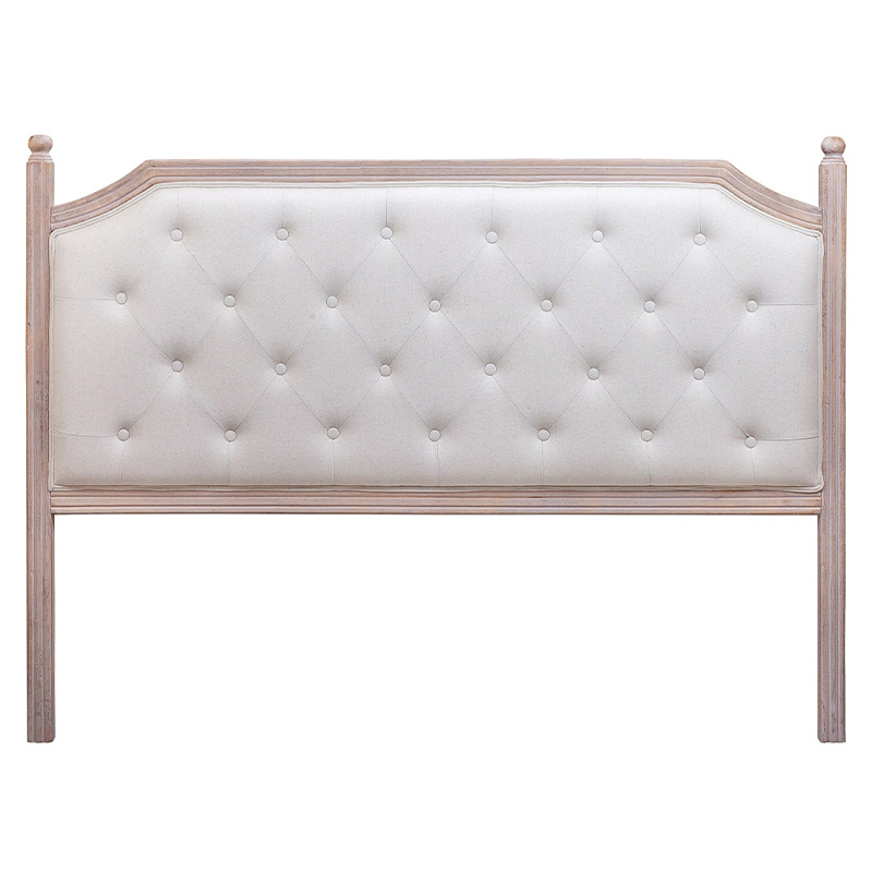 Изголовье кровати бежевое с мягкой обивкой из льна Emma Headboard Бежевый Коричневый Изголовье кровати бежевое с мягкой обивкой из льна Emma Headboard Бежевый Коричневый в Костроме | Loft Concept