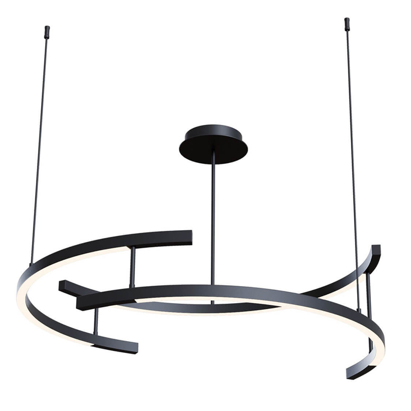 Люстра Smeragde Light Chandelier black arcs Черный Люстра Smeragde Light Chandelier black arcs Черный в Костроме | Loft Concept