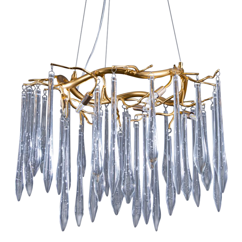 Хрустальная Люстра Whisper Rain Gold Золотой Хрустальная Люстра Whisper Rain Gold Золотой в Костроме | Loft Concept