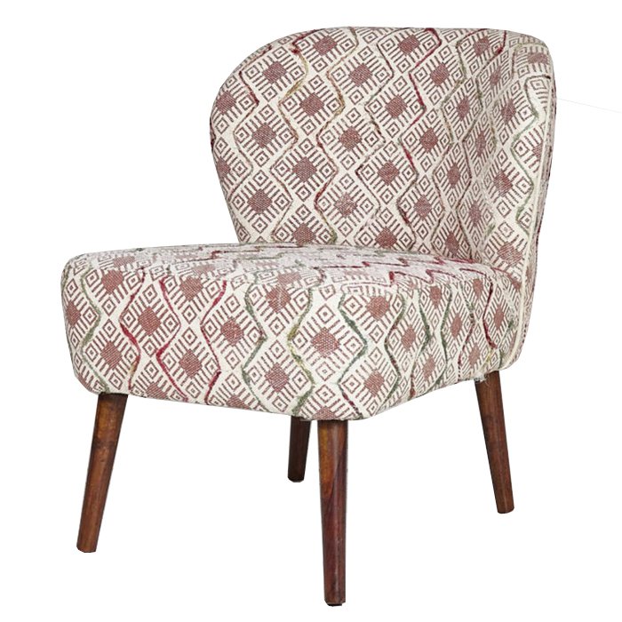 Кресло с розовым орнаментом KELIM Pattern Белый Розовый (Rose) Коричневый Кресло с розовым орнаментом KELIM Pattern Белый Розовый (Rose) Коричневый в Костроме | Loft Concept