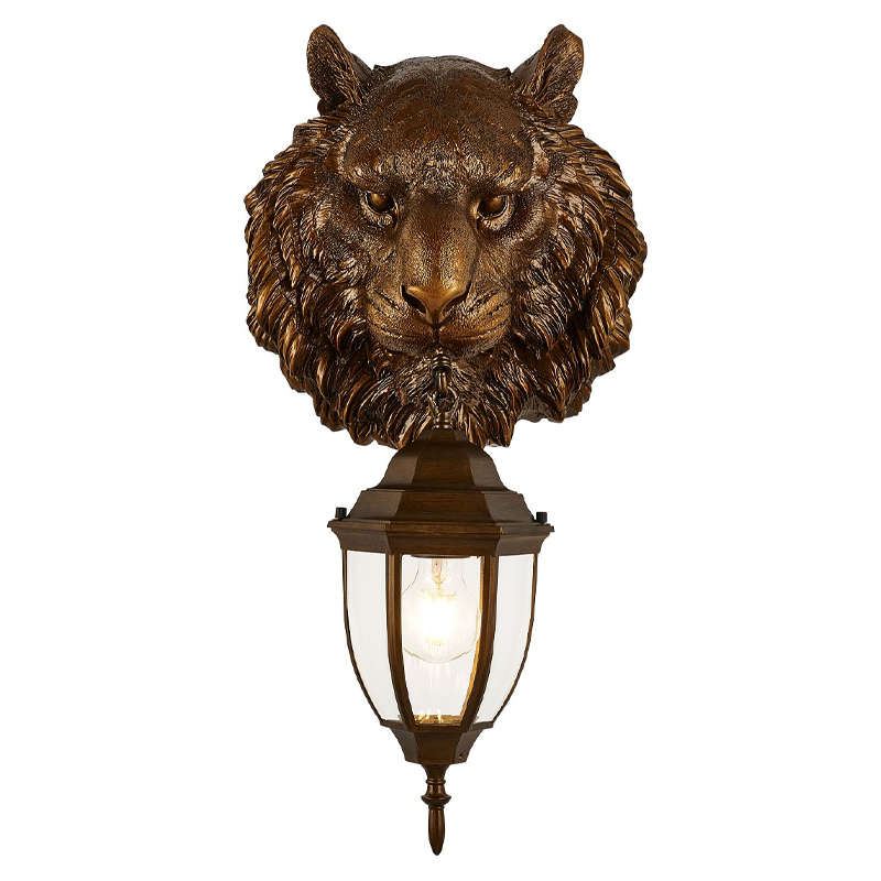 Коричневый уличный светильник с головой зверя ANIMAL LANTERN Коричневый Прозрачный Коричневый уличный светильник с головой зверя ANIMAL LANTERN Коричневый Прозрачный в Костроме | Loft Concept