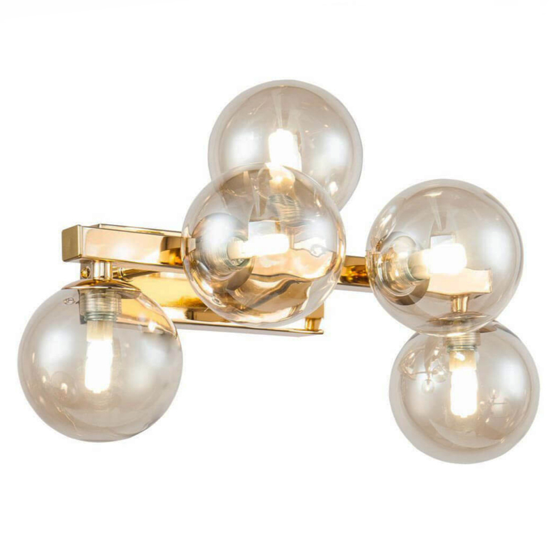Бра Berries Chandelier Amber 5 Глянцевое золото Янтарь (Amber) Бра Berries Chandelier Amber 5 Глянцевое золото Янтарь (Amber) в Костроме | Loft Concept