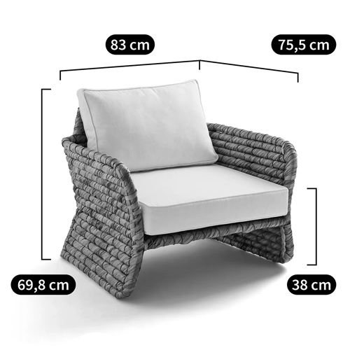 Кресло из плетеного гиацинта Gardner Wicker Armchair Кресло из плетеного гиацинта Gardner Wicker Armchair в Костроме