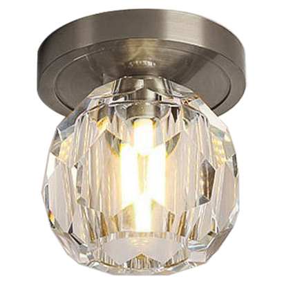 Потолочный светильник Boule de Cristal Single ceiling light Никель Прозрачное Стекло Потолочный светильник Boule de Cristal Single ceiling light Никель Прозрачное Стекло в Костроме | Loft Concept