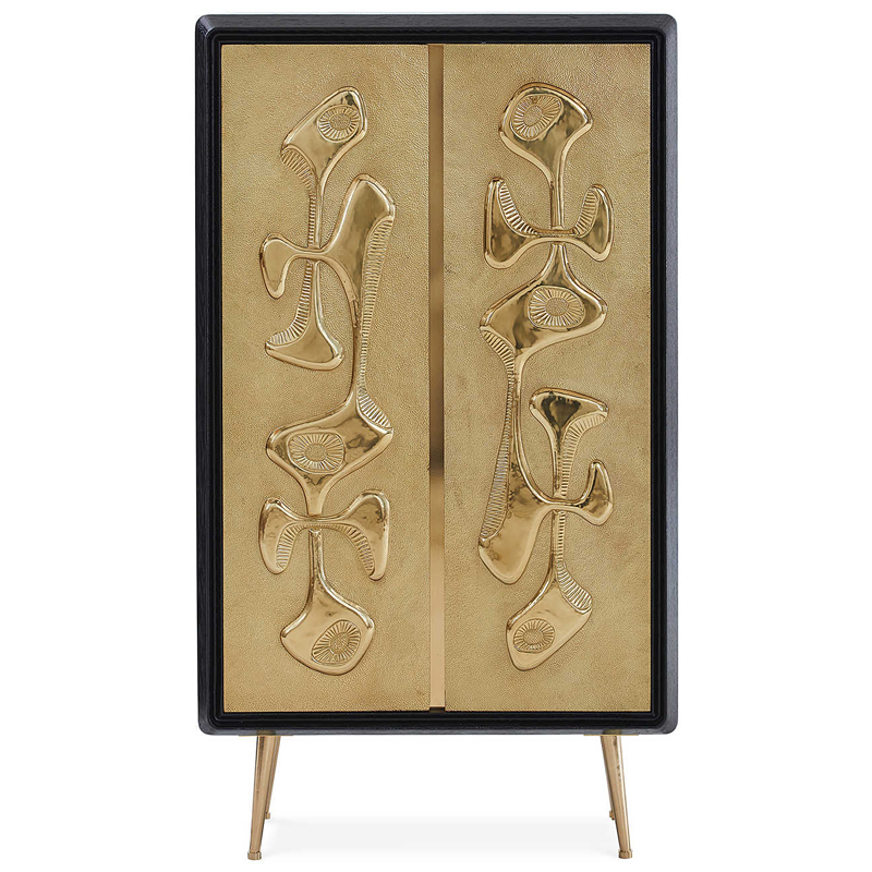Шкаф Reform Accent Cabinet Золотой Черный Шкаф Reform Accent Cabinet Золотой Черный в Костроме | Loft Concept